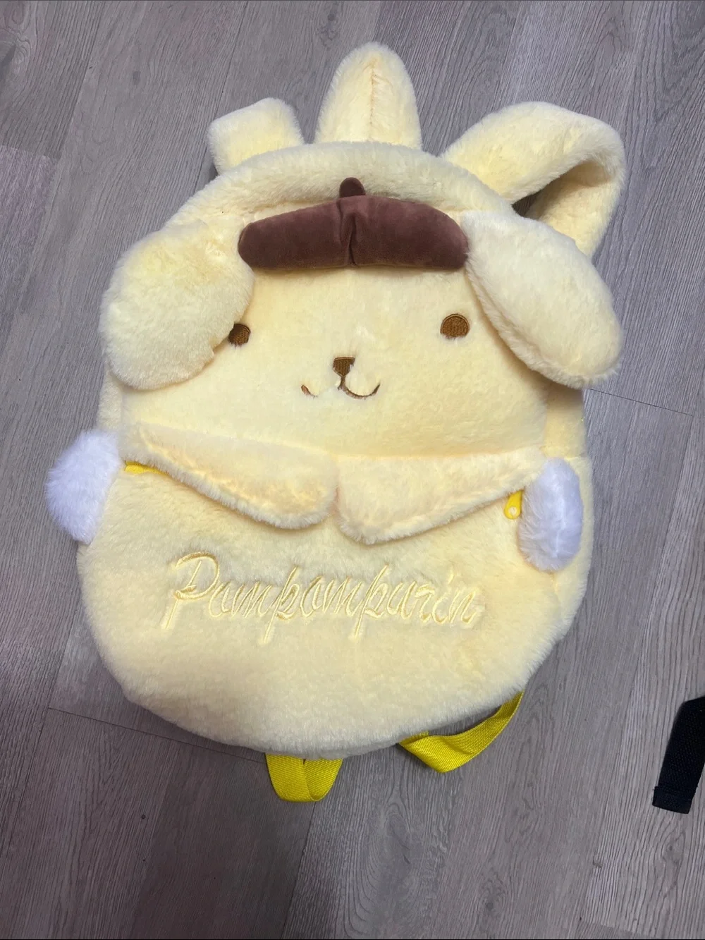 Yellow Pom Pom Plush Kids Backpack - PomPomPurin Inspired